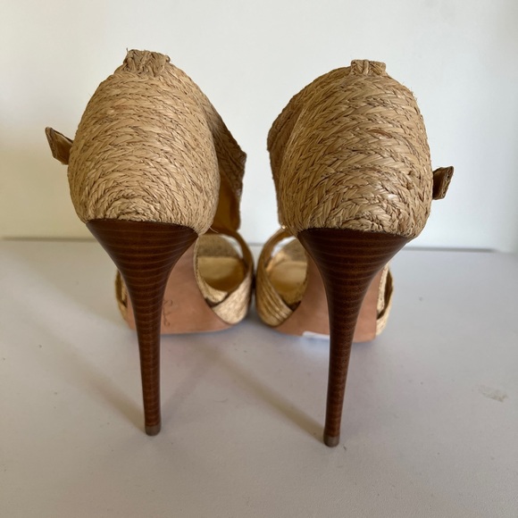 Report Signature Lucie 2 Platform Raffia Sandals Size 6 - Picture 9 of 12